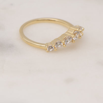 Studded Chevron Ring