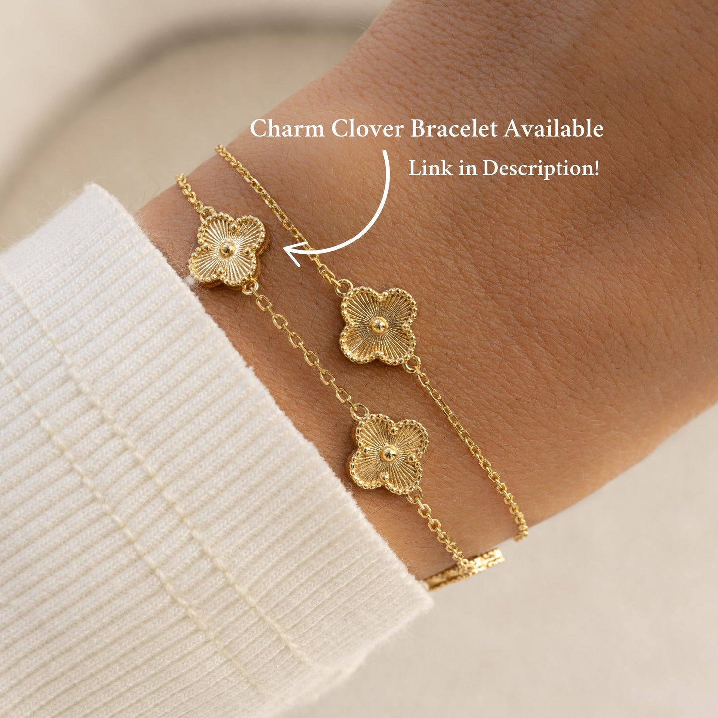 Dahlia Single Four Leaf Clover Bracelet